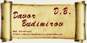 Davor Budimirov vizit kartica
